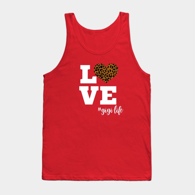 Love Gigi Life Leopard Print Heart Tank Top by Hello Sunshine